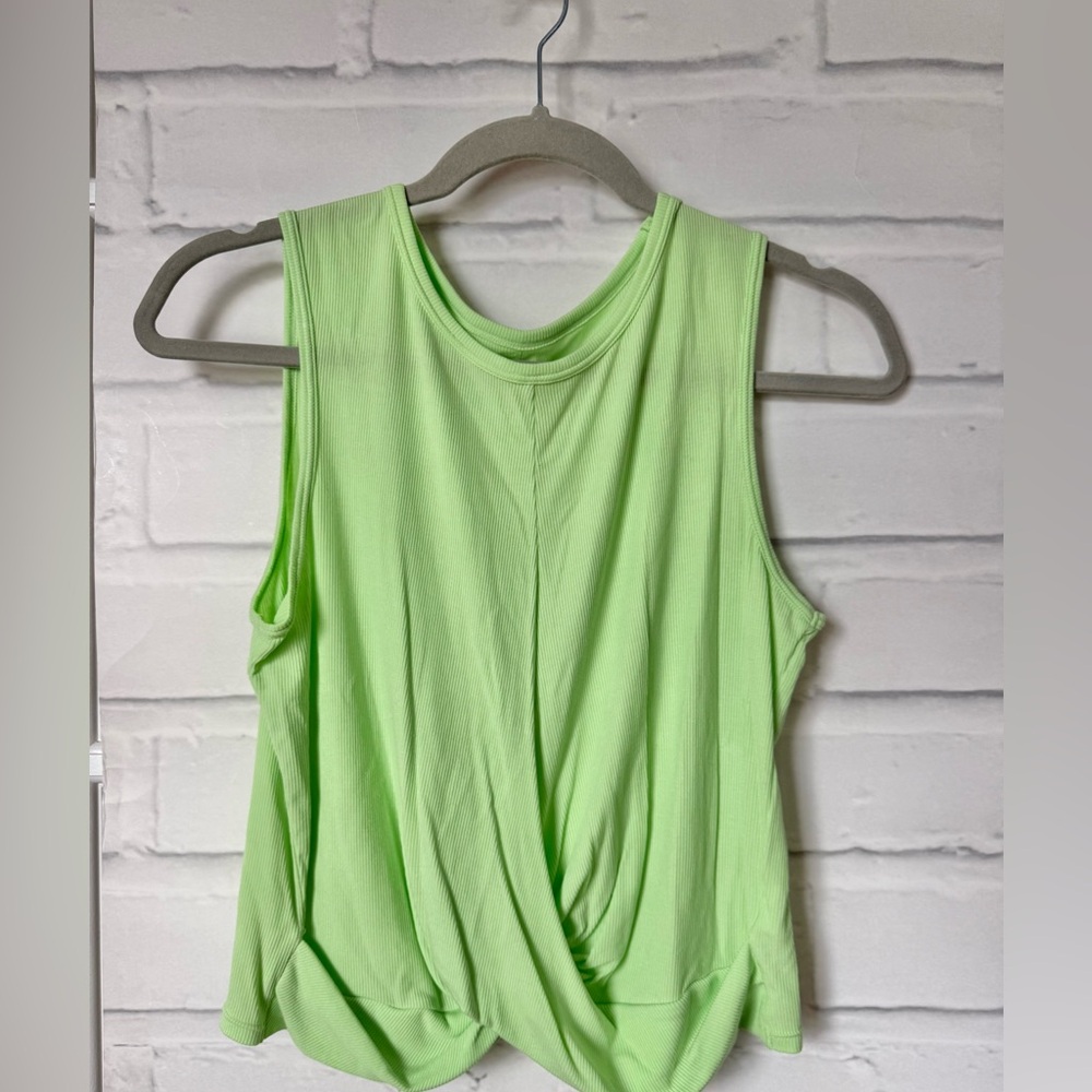 Avia Neon Green Ribbed Tank Top